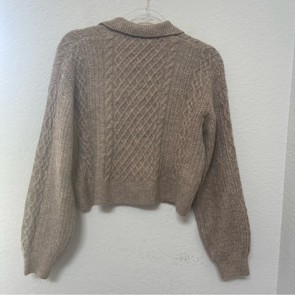 Gentle Fawn Napa Collared Sweater Heather Taupe Size XS - Picture 4 of 6